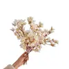 Rama de Flor de Melocotón Artificial Rama Corta Flor de Cerezo Artificial Flor Falsa Auditorio de Boda Arreglo Floral Decoración Adornos para Sala de Estar en Casa Venta al por mayor Transfronteriza