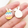 Día de Pascua Huevo Sorpresa Lindo Conejo Colgante de Aleación Pulsera DIY Llavero Accesorios para Pendientes