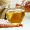 Taza de té de cristal plano hecha en fábrica, Juego de té resistente a altas temperaturas, Separador de té, Taza de té de cristal para té, Accesorios para juego de té, Dispositivo para verter té modelo nuevo