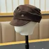 Gorra de equitación retro plisada estilo coreano para mujer, boina de otoño e invierno, adelgazante, nuevo sombrero de artista moderno y elegante