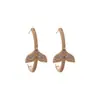 Brincos de Zircônia Prata em Forma de C Cauda de Peixe Elegantes Franceses Exquisitos Versáteis Brincos de Tarraxa Luxo Leve Nicho Brincos de Alta Qualidade para Mulheres