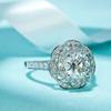 Moda Nacional Moda Étnica Anel de Flor Flor Flor Grande Anel de Flor de Diamante Anel de Flor de Diamante Anel