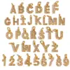 [Procesamiento Personalizado] Colgante de Acero Inoxidable con Incrustaciones de Diamantes de 26 Letras Estilo Europeo y Americano Transfronterizo para Collar y Pendientes DIY Accesorios Hechos a Mano