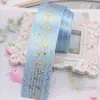 Cinta de Notas con Estampado Caliente de 2.5 cm de Ancho Material para Holder de Barra Hecho a Mano Soporte Decorativo de Palo Cinta de Moño Decorativa