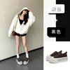 Tênis Casuais Brancos de Couro Bovino de Primeira Camada para Mulheres 2026, Sapatos Casuais com Solado Espesso para Aumentar a Altura, Confortáveis e Não Cansativos para os Pés, Sapatos Femininos Exclusivamente para Vendas Transfronteiriças
