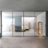 Puerta Deslizante Extremadamente Estrecha para Balcón y Sala de Estar, Puerta de Vidrio de Triple Enlace Interior, Sistema Perfecto de Aluminio-Magnesio con Marco Estrecho, Puerta Extremadamente Estrecha para Cocina