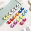 Pendientes de moda con temperamento de alta calidad para mujer, aretes geométricos en forma de C de color caramelo de dopamina, venta al por mayor