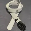 Cinturón de Cuero Estilo Americano Chrome Hearts New Ch Classic Cross Inspirado en Celebridades, Cinturón Personalizado, Cinturón de Cuero Punk Occidental
