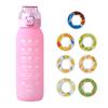 Copo Frutado Transfronteiriço 0 Açúcar 0 Caloria Copo com Canudo Perfumado Copo de Água Esportivo Tampa com Mola Copo de Água Artefato para Beber Anel de Fragrância Pronta Entrega