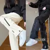 Calça Cargo Casual Solta Masculina Perna Reta Longa Impermeável à Prova de Vento Cintura Elástica Calça Longa Grossa com Forro de Veludo Masculina Outono Inverno
