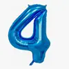 Balões de Número de Aniversário de 32 polegadas Balão Azul Filme de Alumínio Números Decoração de Festa de Aniversário de Menino Adereços para Fotos ao Ar Livre