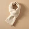 Bufanda 100% Cachemira Pura para Mujer Moda de Invierno Cálida Versátil Versión Coreana Protección Engrosada para el Cuello Bufanda Pequeña de Punto Color Sólido