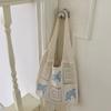Nueva Bolsa Tejida Shein Transfronteriza Retro Calada de Tortuga Tejida Diseño de Nicho Gran Capacidad Bolso de Hombro de Viaje