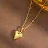 Amazon Comercio Exterior Popular Sencillo Colgante de Amor Collar de Acero Inoxidable Collar para Apilar Personalizado Nicho Regalo al por Mayor