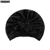 Gorro de Satín Más Vendido de Amazon, Turbante Floral para Mujer Estilo Europeo y Americano con Nudo Retorcido, Gorro de Dormir para Cuidado del Cabello de Seda Artificial
