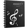 Clipe para Partitura de Piano Livro de Armazenamento de Partituras Preto Livro de Partituras Clipe de Partitura com Inserção Transparente Clipe de Partitura Não Refletivo