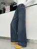 Pantalones de pana para niñas, estilo coreano, forro polar, nuevo 2026, bolsillos rectos, pierna recta, pierna ancha, para niños medianos y grandes, mezclilla, otoño, largo hasta el suelo, modernos