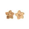 Joias Europeias e Americanas Transfronteiriças em Estoque, Luxo Acessível, Brincos de Flor Simples de Nicho, Brincos Assimétricos Exagerados de Liga Personalizada