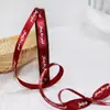 Cinta Fina Enrollada de 10 mm Cinta Hecha a Mano DIY Cinta para Empaque de Regalos Cinta con Letras Inglesas Cinta Decorativa Lazo de Cinta