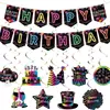 Nuevos Suministros Decorativos Coloridos para Fiesta de Cumpleaños Banderín Tira Espiral Candelabro Colgantes Banner Decorativo para Fiesta Festiva