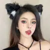 Lencería Sexy Diadema de Orejas de Gato Campana Artificial Orejas de Zorro Tocado de Cabeza de Gato Estilo Japonés Diadema de Felpa Accesorios para el Cabello T07