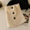 Bufanda Atmósfera Estilo Coreano Nueva para Mujer en Invierno, Bufanda Cálida para Cuello de Mujer, Protector de Cuello Tejido, Chal Falso Cuello