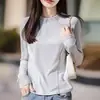 Camiseta de Manga Larga con Media Cremallera y Cuello Alto Estilo Deportivo para Mujer 2026 Primavera Nueva Ajustada Secado Rápido Top para Correr y Entrenamiento