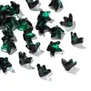 Cuentas de Flor Trompeta Estrella de Cinco Puntas de Vidrio Degradado, Cuentas de Flor de Cinco Pétalos con Agujero Central, Abalorios Sueltos para Horquillas, Pendientes, Pulseras Estilo Antiguo DIY