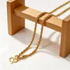 JL032 Ventas mensuales en moneda europea de más de diez mil joyas de ondas de agua para mujer, collar de joyería de oro real de imitación de latón de doble onda
