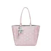 Bolso para Mujer 2026 Nuevo Estilo Coreano Simple Bolso de Lona con Lunares Bolso Tote de Gran Capacidad para el Viaje Diario Bolso de Mano Bolso de Hombro