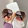 Óculos de Sol Gm para Mulheres, Modelo Novo Poligonal 2025, Estilo de Luxo, Proteção UV, Adequado para Rostos Grandes, Efeito Emagrecedor