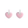 Pendientes de botón estilo coreano INS Niche Light de lujo con esmalte morado a juego, de plata de ley S925, de calidad para mujer.