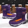 Botas de Nieve para Niñas, Botas Altas de Invierno Cálidas con Forro de Felpa para Niños, Botas de Nieve, Zapatos Transfronterizos para Niños, Zapatos de Algodón