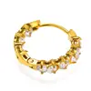 Nuevos Pendientes de Aro de Zirconia Coloridos de Lujo, Pendientes de Botón de Moda para Mujer, Pendientes de Alta Gama de Estilo Ins de Tendencia para Mujer al por Mayor