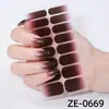 Fábrica Zhengxiang Personalizado OEM Cor Sólida Gradiente Filme para Esmalte de Unha Pasta de Unha 16 Dedos Transfronteiriço Adesivo Impermeável Pasta de Unha ODM