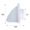 Tapa de aire para pared exterior de plástico, ventilación a prueba de viento y lluvia, tapa transpirable, entrada de aire de escape, conducto de ventilación de escape de humo, salida de aire