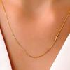 Joyería transfronteriza europea y americana moda al por mayor personalizada minimalista cadena clavícula mujer suministro directo de fábrica collar de cruz simple
