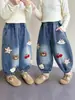 Jeans para Niña Primavera y Otoño 2026 Nuevo Estilo Moda Infantil Pantalones Linterna para Niños Pequeños Pantalones Casuales de Otoño