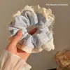 Encaje Francés Anillo para el Cabello de Intestino Grueso para Mujer Sentido de Alta Gama Tamaño Grande Flor para el Cabello Dulce Cuerda para el Cabello Combinable Cuerda para el Cabello