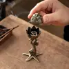 Quemador de Incienso Creativo de Loto Sándalo Pequeña Nube Auspiciosa Quemador de Aromaterapia Quemador de Incienso de Loto Caballo Marino Adorno de Escritorio para Ceremonia del Té Quemador de Incienso