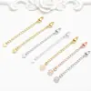 Colar Pulseira Fecho Lagosta com Cauda em Forma de Coração Corrente de Extensão Corrente de Ouro 18K Banhado Conserva Cor Acessórios para Joias DIY