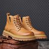 Botas Martin para hombre otoño e invierno zapatos de caña alta botas de viento británico para hombre botas de ruibarbo con forro polar botas de trabajo de caña media una generación de cabello