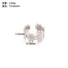 Anillo mínimo de pedido europeo y americano retro ancho plisado de acero de titanio oro de 18k personalizado de acero inoxidable en forma de corazón