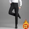 Invierno 2026 Nuevo Aterciopelado Engrosado Talla Grande Pantalones Casuales Moda Masculina Holgados Elásticos Sin Planchar Pantalones de Traje Pantalones Largos Cálidos