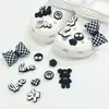 Acessórios de decoração de sapatos DIY para Crocs, fivelas decorativas fofas de pelúcia 3D de desenhos animados, leão e gato do zoológico para a superfície do sapato