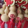 Colgante de Calabaza Natural, Adorno para Colgar en el Coche para Viajes Seguros, Artesanía Tallada para una Vida de Paz y Prosperidad, Adorno para Colgar en el Coche