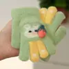 Guantes para niños otoño e invierno niños y niñas felpa acolchados cálidos con dedos color infantil conejo de dibujos animados juego al aire libre