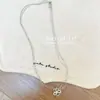 Bolo Street Punk Collar de Lujo Ligero Nudo de Una Palabra Simple Cadena para Suéter de Gama Alta para Mujer Moda Masculina