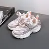 Zapatos para Niños al por Mayor Suela Ligera de Eva Blanco Puro Zapatos Deportivos para Niñas con Superficie de Cuero Transparente Zapatos para Correr para Niñas 1361