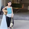 Aimobebbe 2026 Novo Produto de Verão para Meninas Camisola Refrescante e Doce Dopamina Alta Elasticidade Top Sem Mangas